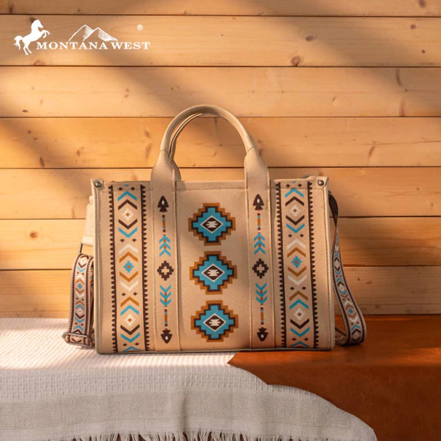Montana West - Aztec print crossbody Tote