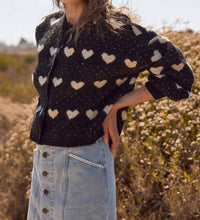saltwater LUXE Jossie Sweater in black - women's sweater - detail view