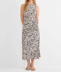 Nic + Zoe - Contrast Swirl Heather Midi Dress