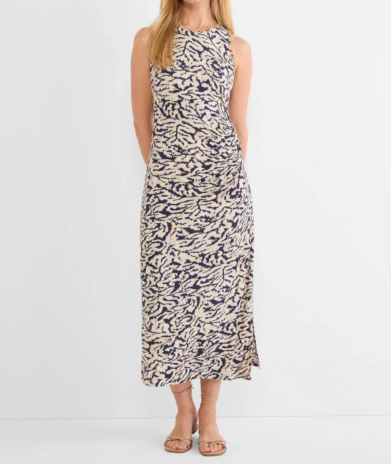 Nic + Zoe - Contrast Swirl Heather Midi Dress