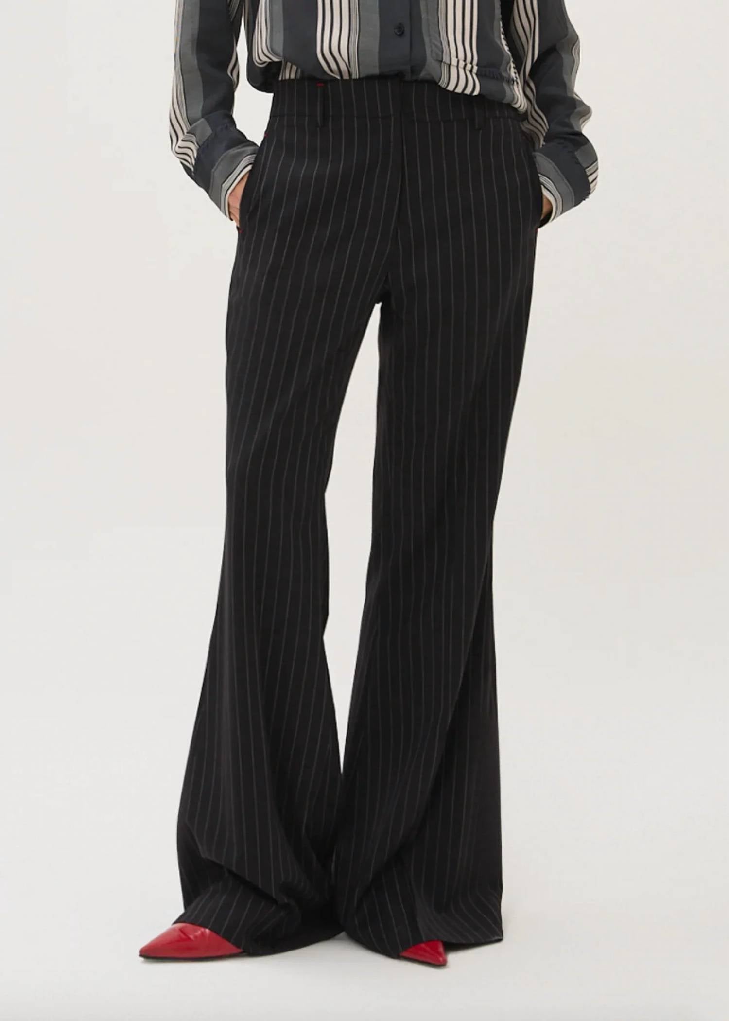 Maria Cher - Lou Sam Pinstripe Wide Leg Pants
