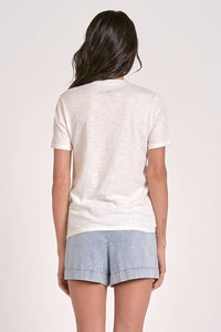 ELAN Ciao Bella T Shirt in white - women's t-shirt - detail view