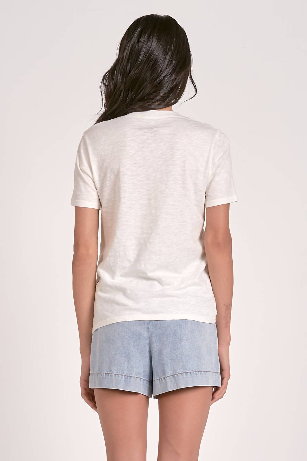 ELAN Ciao Bella T Shirt in white - women's t-shirt - detail view