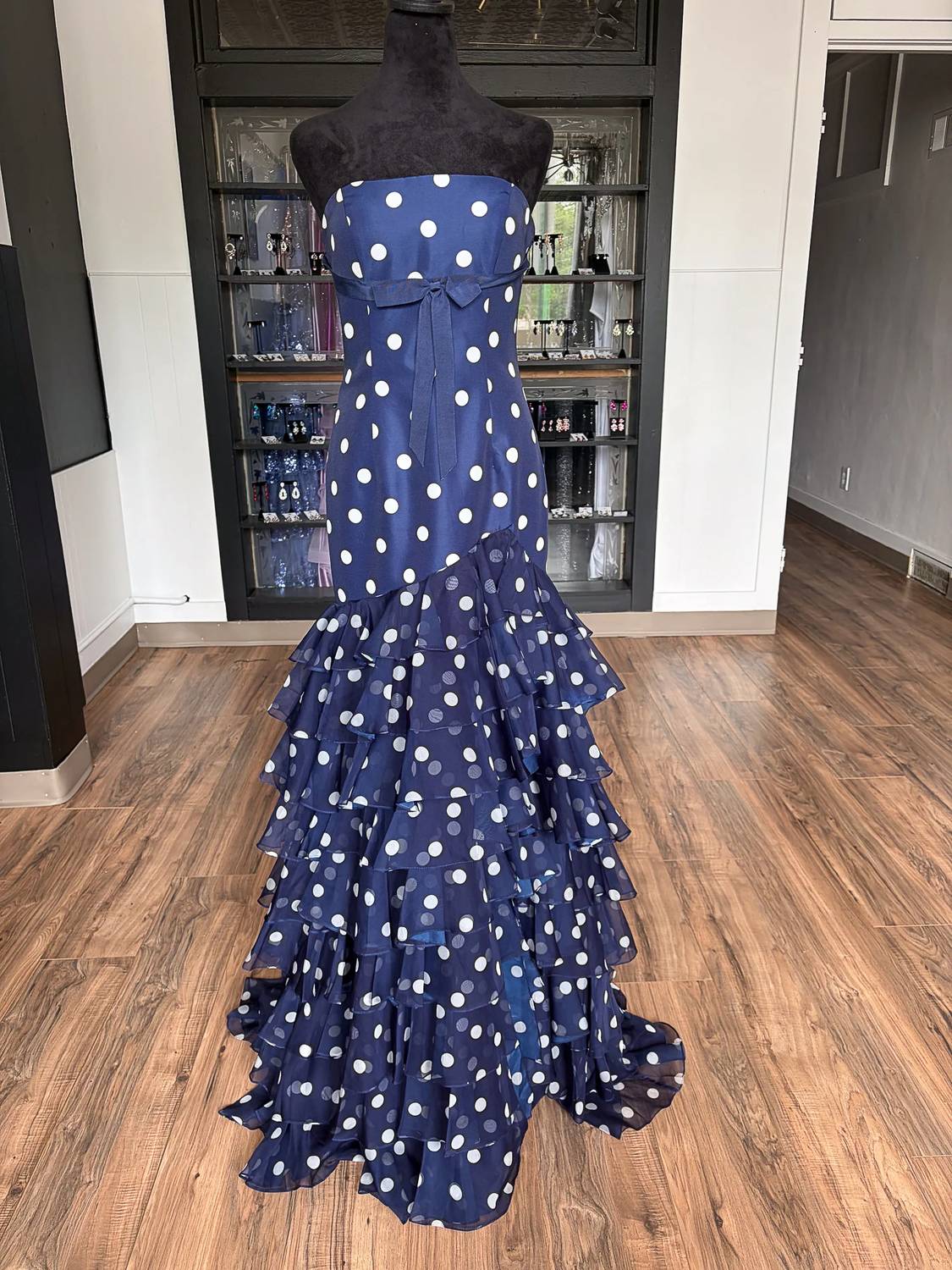 Sherri Hill - Women's Strapless Taffeta Polka Dot Dress