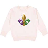 Sweet Wink - Mardi Gras Fleur De Lis Patch Sweatshirt