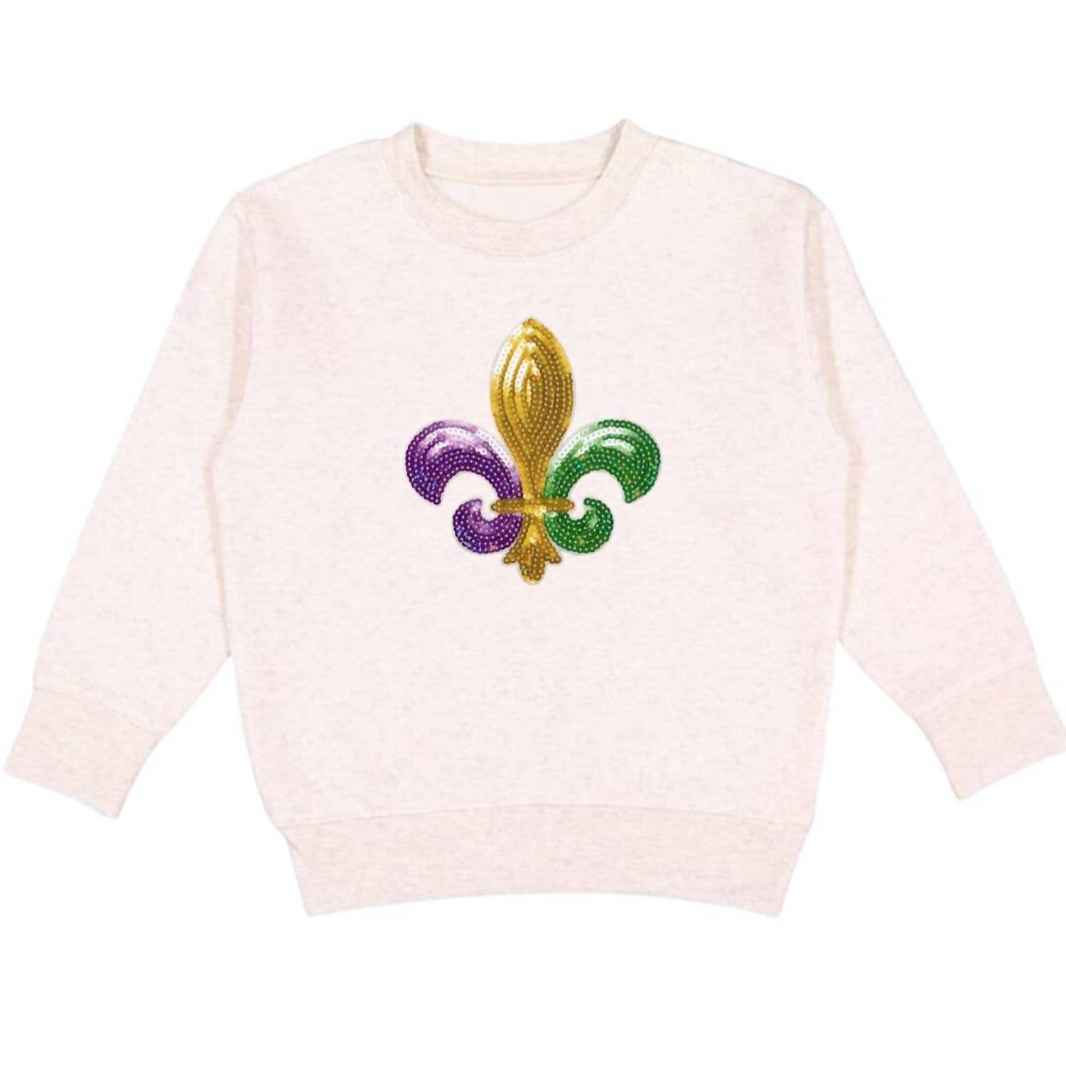 Sweet Wink - Mardi Gras Fleur De Lis Patch Sweatshirt