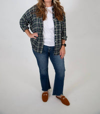 Vanilla Monkey - Button Down Plaid Shirt - Plus