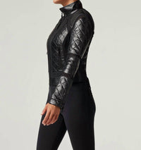 Blanc Noir - Classic Leather Mesh Moto Jacket