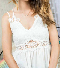 Main Strip - Lace Top With Criss Cross Back