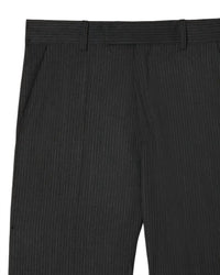 Veronica de Piante Taylor Straight Leg Trouser in dark grey pinstripe - women's pants - view 5