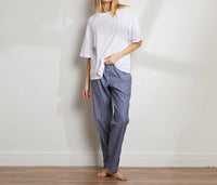 The Sleep Code - Unisex Striped Cotton Boyfriend Pant
