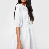 Nasty Gal - Broderie Tie Back Mini Dress