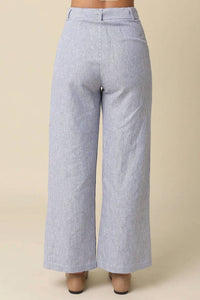 Olivaceous - Harbor Stripe Linen Pants
