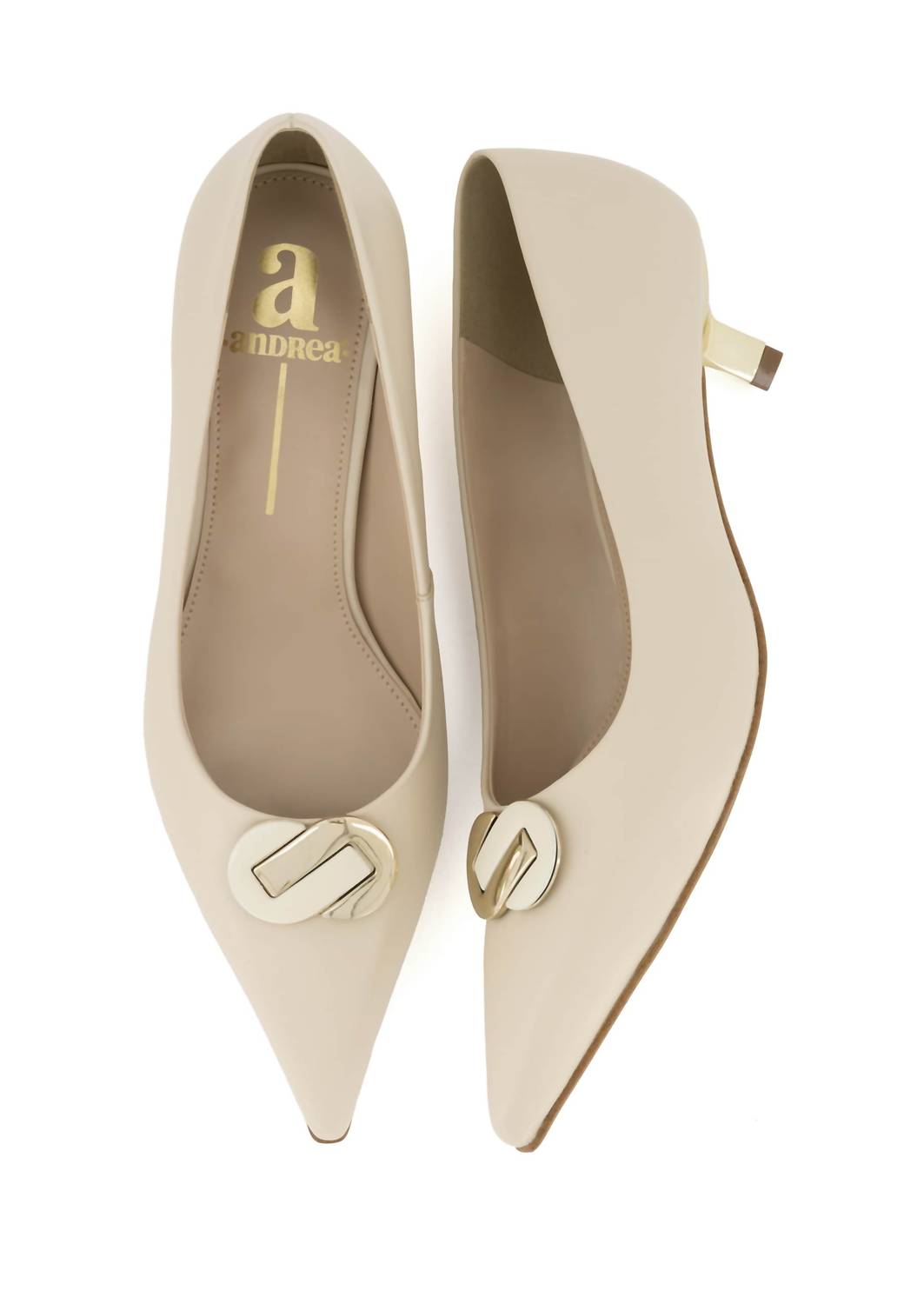 Andrea Women's Pointed Toe Pump in beige 1 - women's heels - view 4