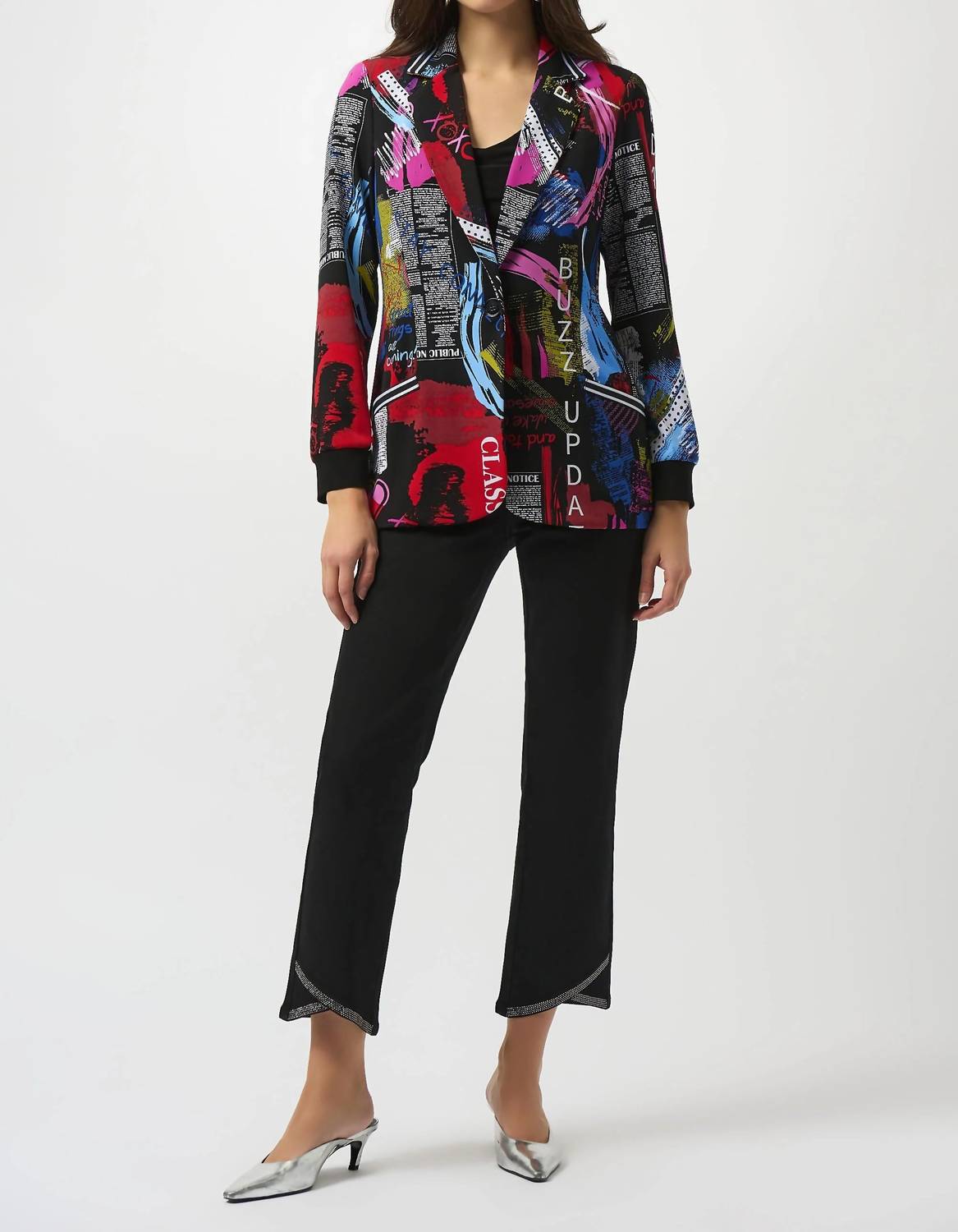 Joseph Ribkoff - Newspaper Print Blazer