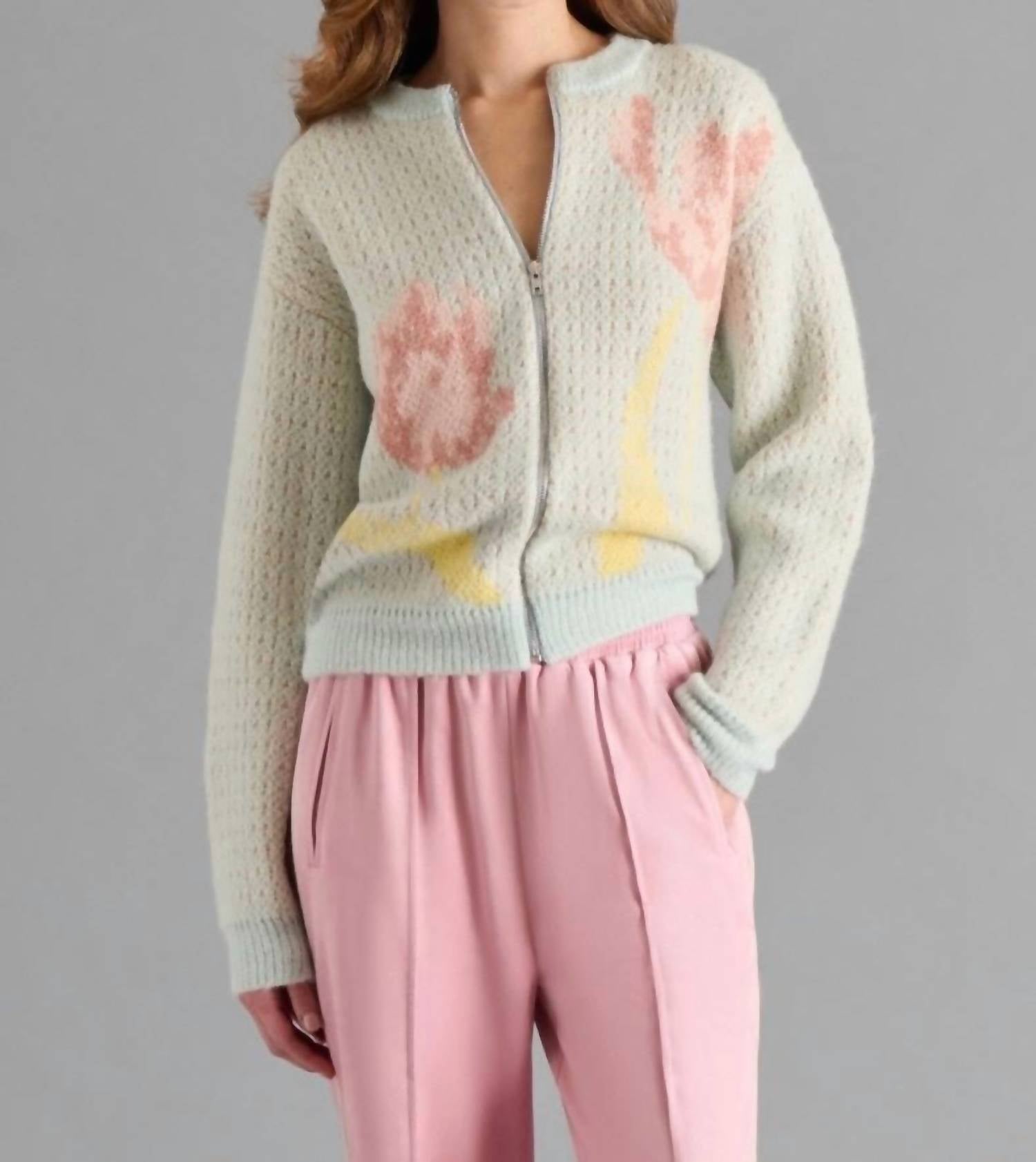 STEVE MADDEN Jena Long Sleeve Sweater Jacket in multi - women's sweater - view 10