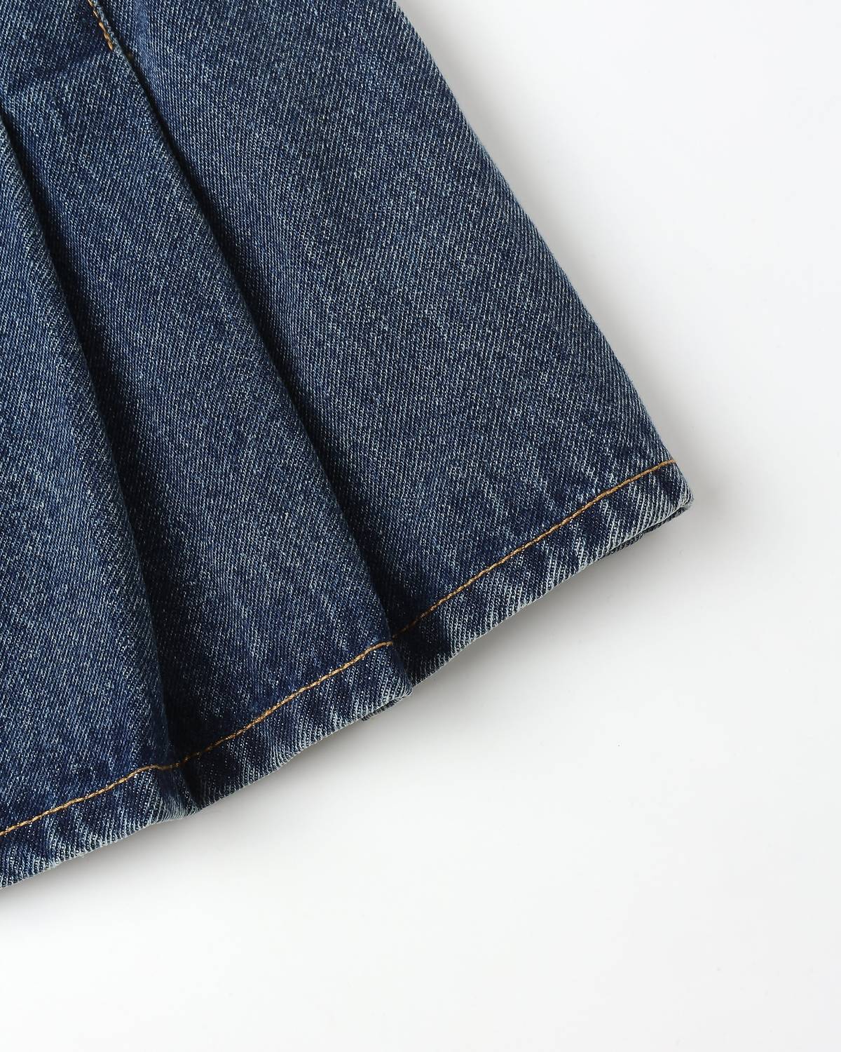 Rylee + Cru - Girl's Pleated Denim Skirt