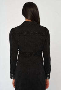 LOVE THE LABEL Neva Jacket in midnight denim - women's jacket - alternate view