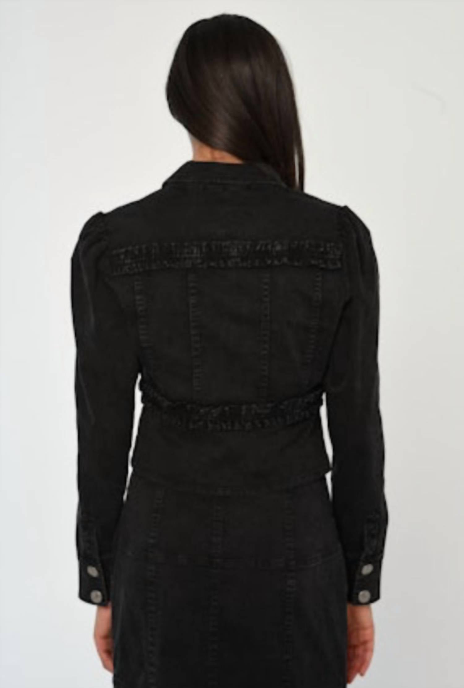 LOVE THE LABEL Neva Jacket in midnight denim - women's jacket - alternate view
