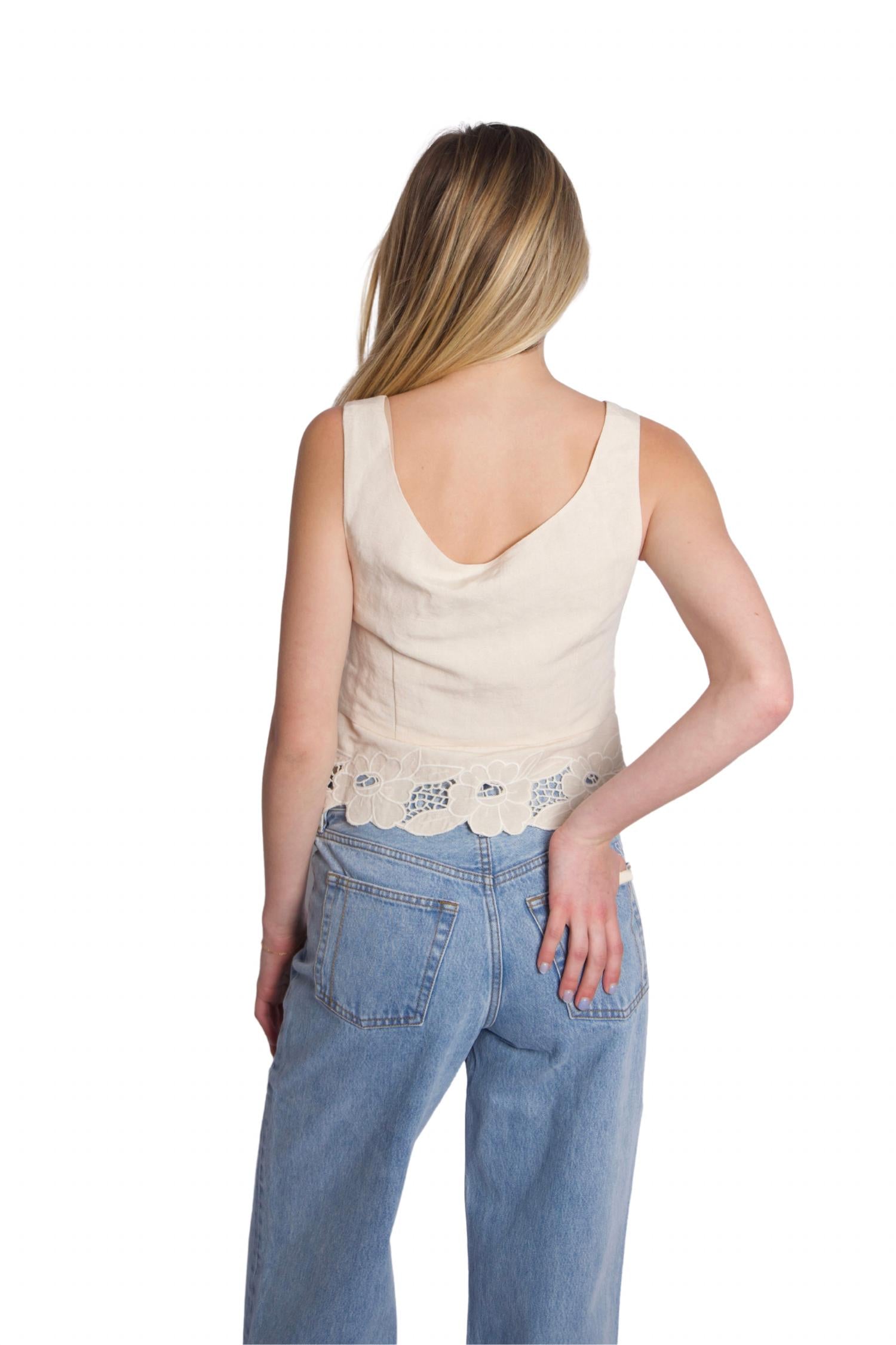 Rixo - Oakley Floral Cutwork Top