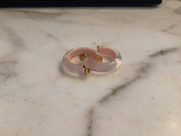 Gold & Honey - Women's Illusion Lucite Hoop Earrings
