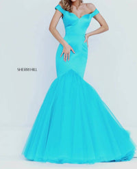 Sherri Hill - Off Shoulder Mermaid Gown