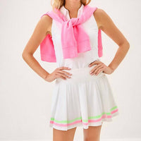Lilly Pulitzer Cosmina High Rise Pleated Skort in resort white - women's shorts - alternate view