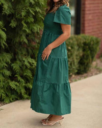Meet Me In Santorini - Poplin Maxi Dress