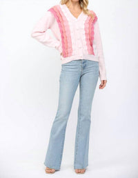 Fate - Scallop Ruffle Cardigan Sweater