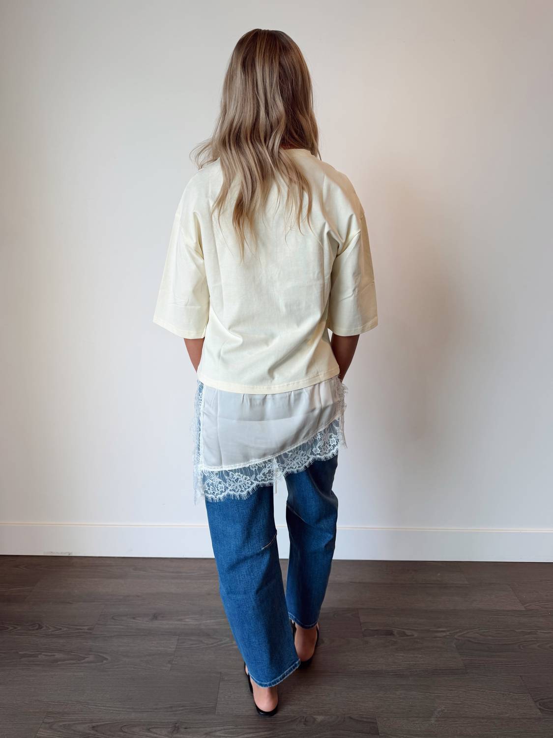 Mccolin - Rio Asymmetrical Lace Tee
