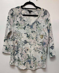TRIBAL Women's V Neck Top in pink multi - women's blouse