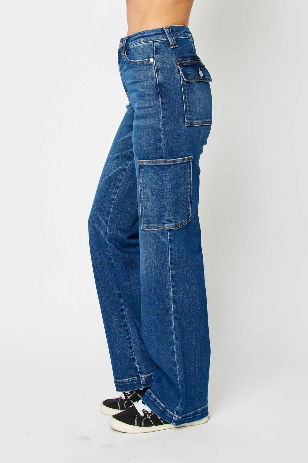 Judy Blue - High Waist Wide Leg Cargo Jeans
