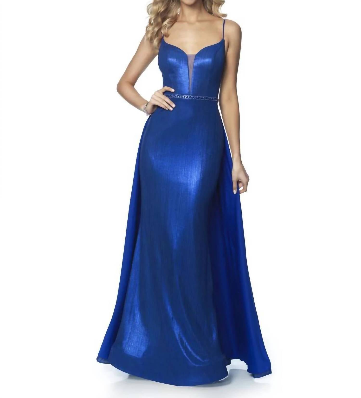 Blush Prom - Liquid Shimmer Knit Prom Dress