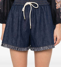 Zimmermann - Rhiannon Fringe Denim Shorts
