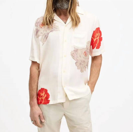 Allsaints - Roze Button Down Short Sleeve Shirt