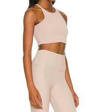 Beach Riot Glitter Anna Tank in taupe - women's shirt - alternate view