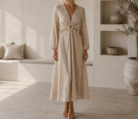 Mystery Resort - Amara Eyelet Cutout Midi Dress