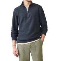 Faherty Whitewater 1/4 Zip Sweater in fjord - men's shirt