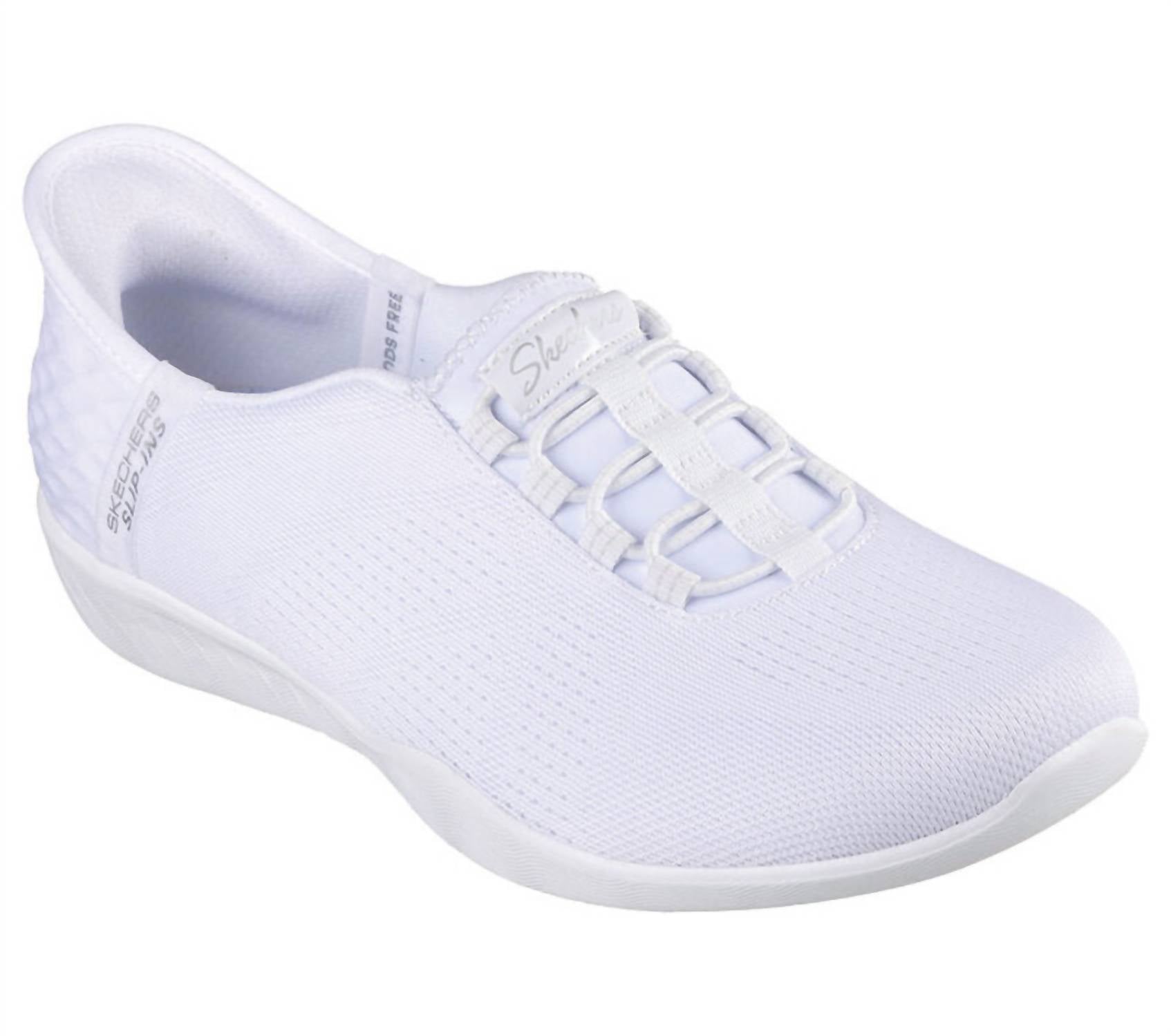 Skechers Women's Newbury St Lightly Shoes in white - women's sneaker - alternate view