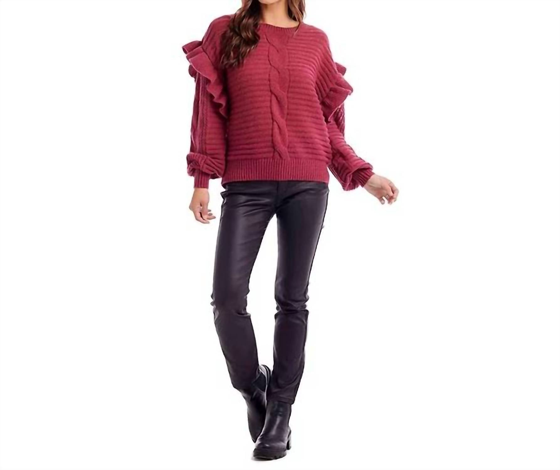 Mudpie - Willow Ruffle Sweater