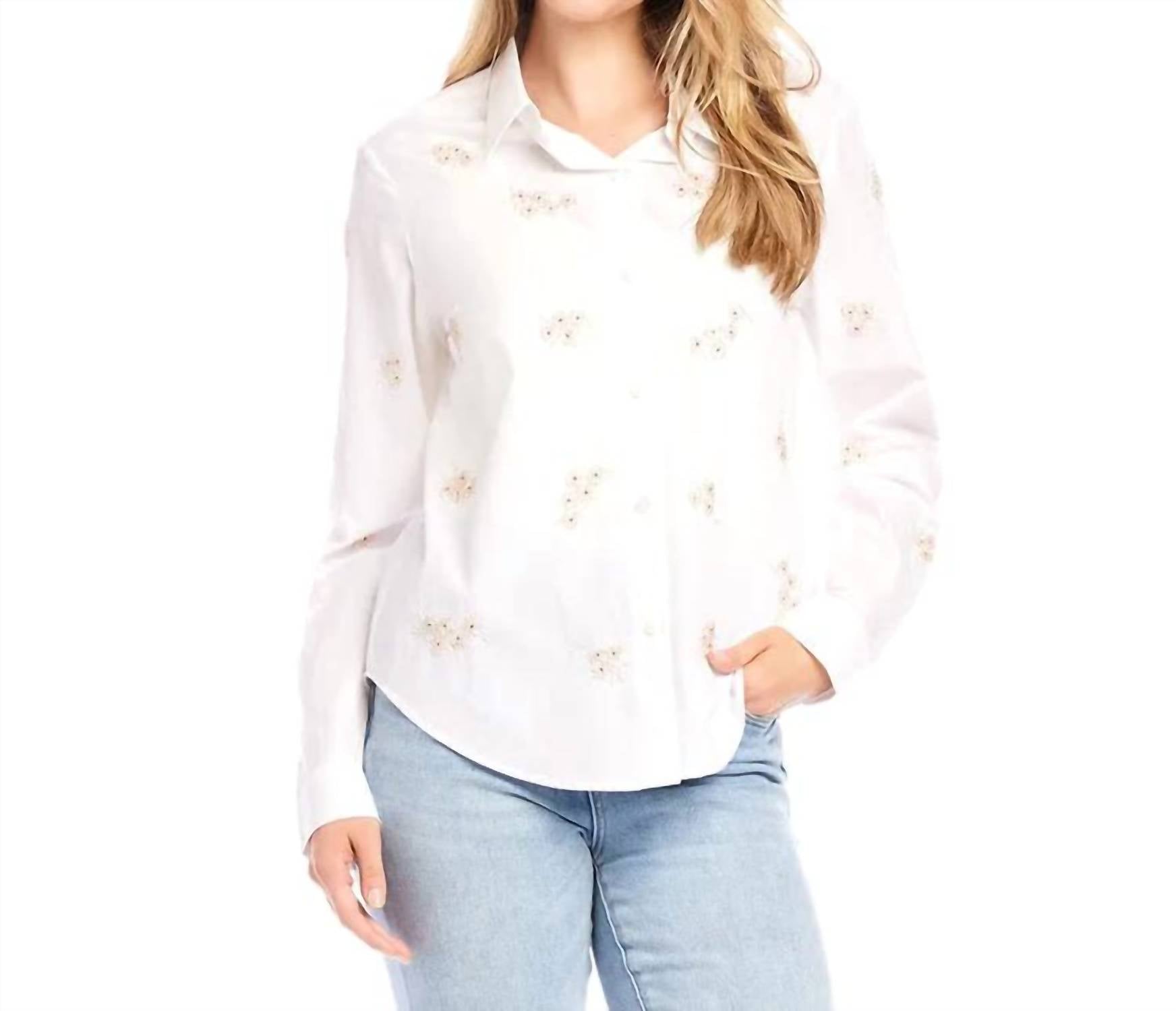Karen Kane - Oakley Embellished Button Up Shirt