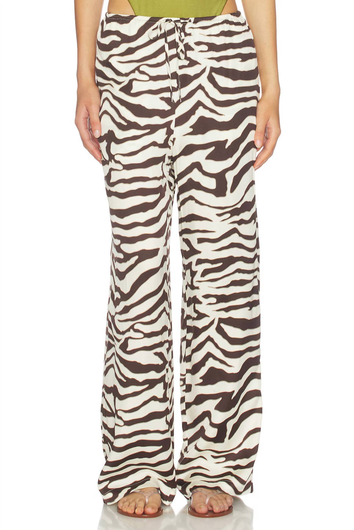 Rails Espresso Zebra Damani Pants in beige - women's pants