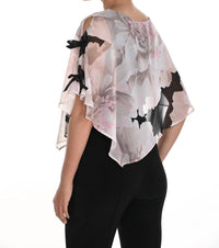 Frank Lyman - Floral Chiffon Overlay Top