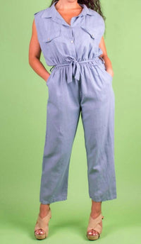 GIGI MODA La Tela Jumpsuit in blue - women's pants