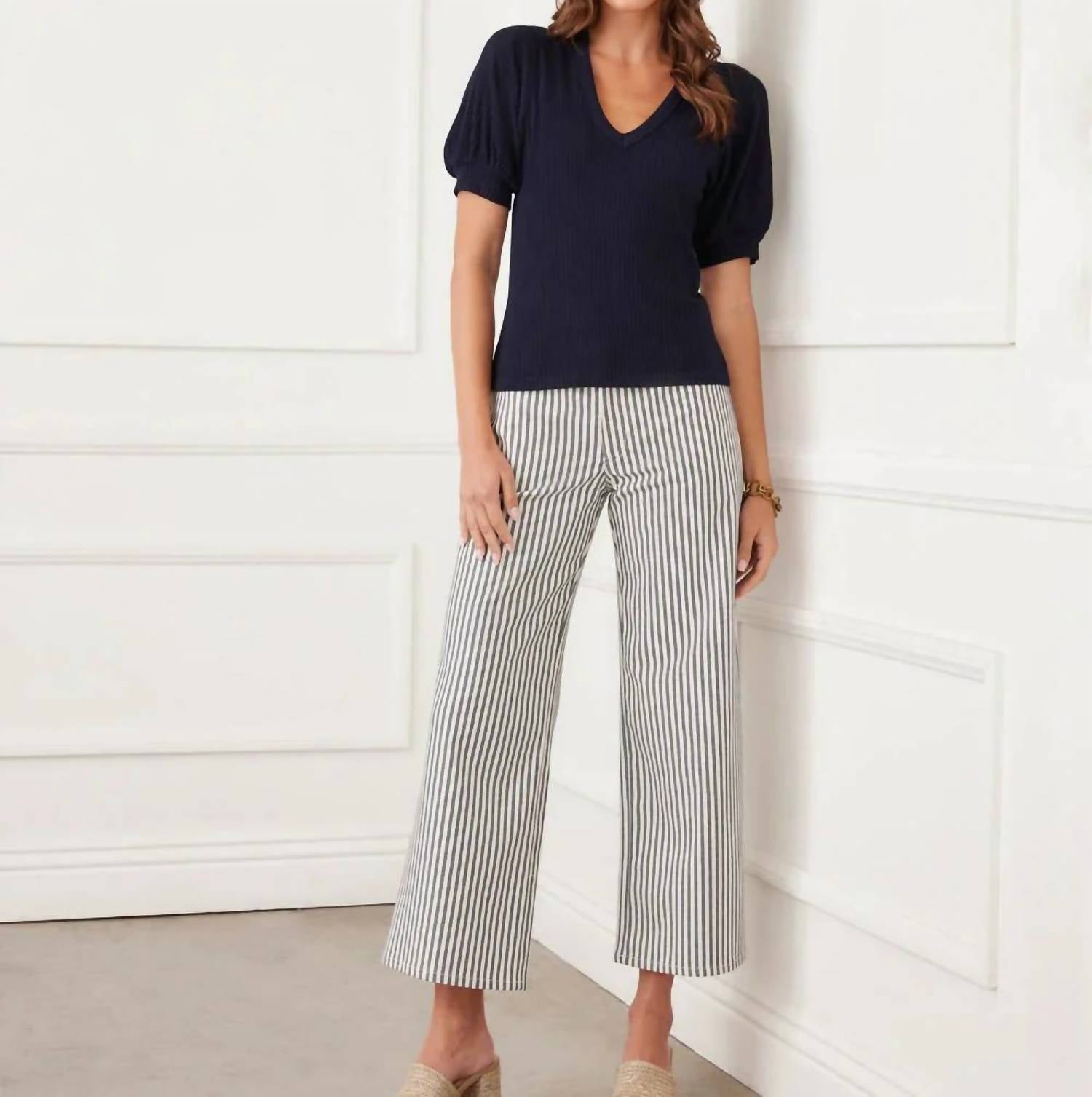 Karen Kane - Women's Ribbed Short Sleeve Top