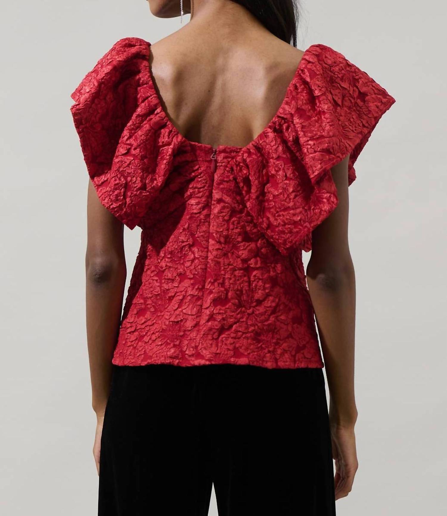 Sugarlips - Maryn Jacquard Luci Babydoll Top