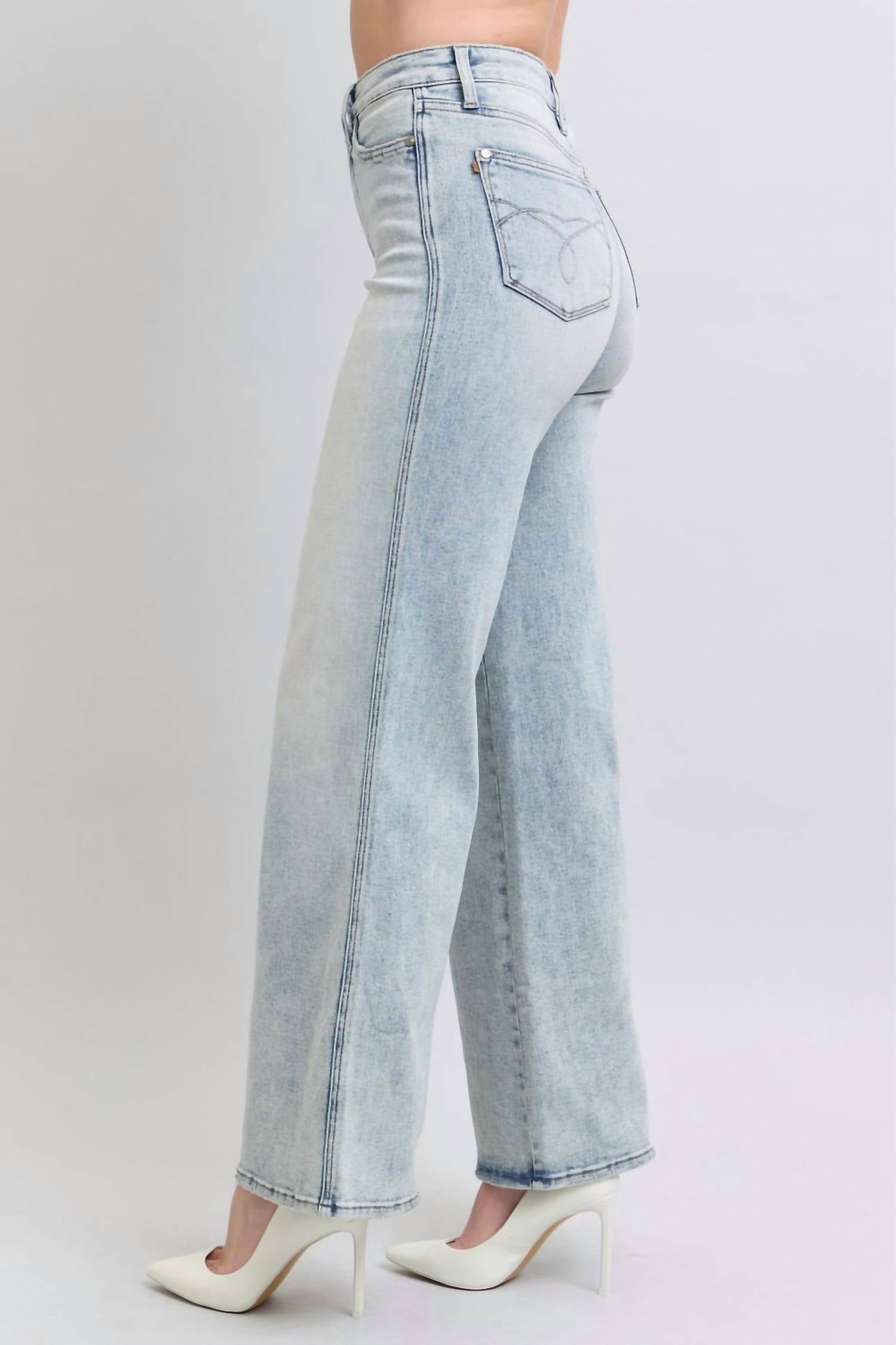 Judy Blue - High Waist Tummy Control Retro Wide Leg Denim Jean