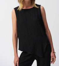 Joseph Ribkoff - Seersucker Asymmetrical Sleeveless Top