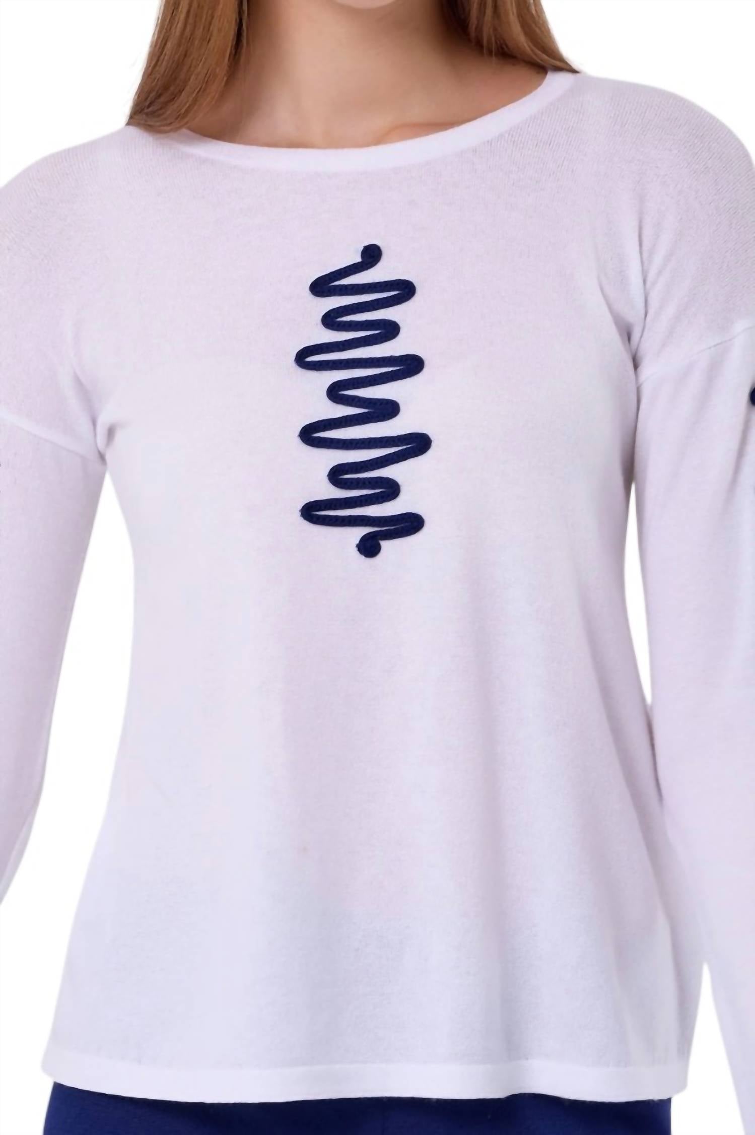 French Kyss - Zig Zag Scoop Neck Top