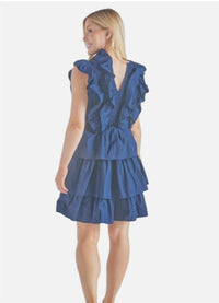 Simply Southern Layered Blossom Dress in navy - women's dress - alternate view